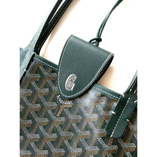 AAAAA Replica Goyard Saint Louis PM/GM tote bags Green Goyardine coated Fake Clone