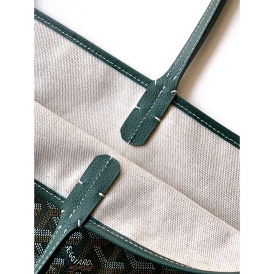 AAAAA Replica Goyard Saint Louis PM/GM tote bags Green Goyardine coated Fake Clone