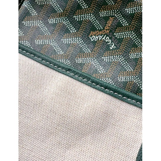 AAAAA Replica Goyard Saint Louis PM/GM tote bags Green Goyardine coated Fake Clone