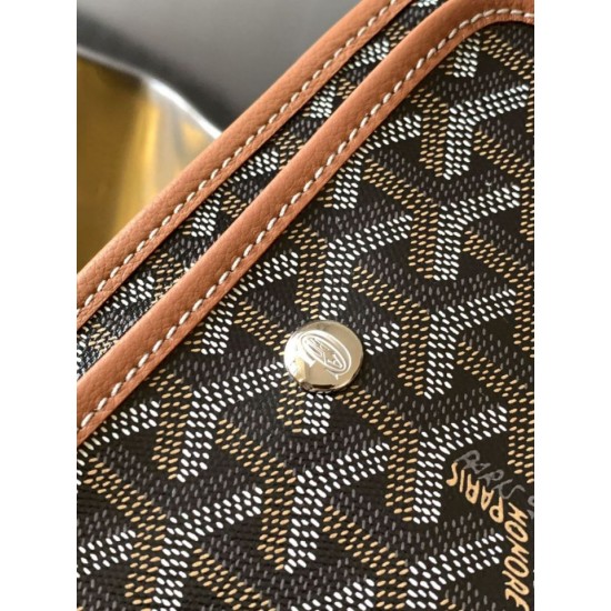 AAAAA Replica Goyard Plumet clutch bag with initials Brown Fake Clone