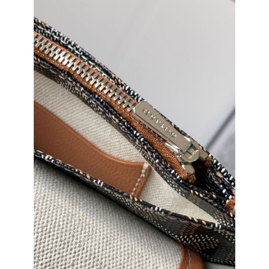 AAAAA Replica Goyard Plumet clutch bag with initials Brown Fake Clone