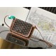 AAAAA Replica Goyard Plumet clutch bag with initials Brown Fake Clone