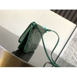 AAAAA Replica Goyard Plumet clutch bag with green initials Fake Clone