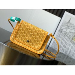 AAAAA Replica Goyard Plumet clutch bag with Yellow initials Fake Clone