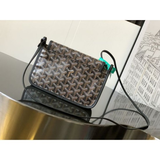 Replica Goyard Plumet Clutch with Initials Black Knockoff Cheap AAAAA Replica Goyard Plumet Clutch with Initials Black Fake Clone