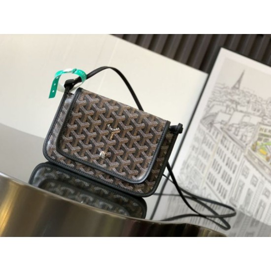 Replica Goyard Plumet Clutch with Initials Black Knockoff Cheap AAAAA Replica Goyard Plumet Clutch with Initials Black Fake Clone