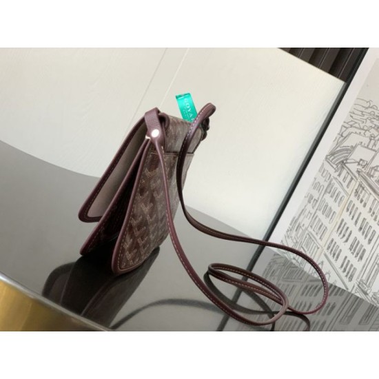AAAAA Replica Goyard Plumet clutch bag with Bordeaux initials Fake Clone