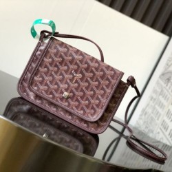 AAAAA Replica Goyard Plumet clutch bag with Bordeaux initials Fake Clone