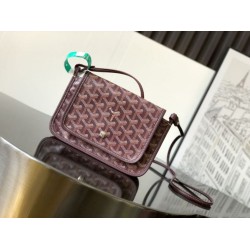 AAAAA Replica Goyard Plumet clutch bag with Bordeaux initials Fake Clone