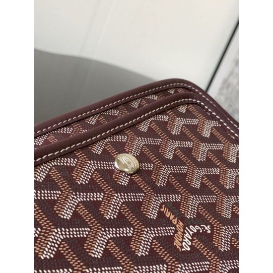 AAAAA Replica Goyard Plumet clutch bag with Bordeaux initials Fake Clone