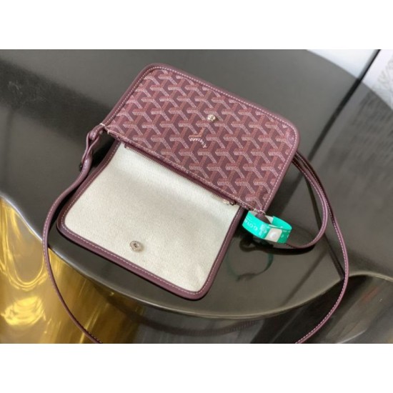 AAAAA Replica Goyard Plumet clutch bag with Bordeaux initials Fake Clone