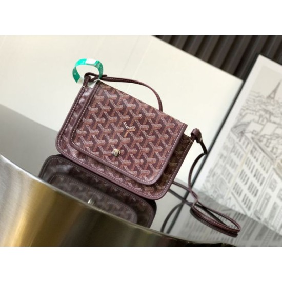 AAAAA Replica Goyard Plumet clutch bag with Bordeaux initials Fake Clone