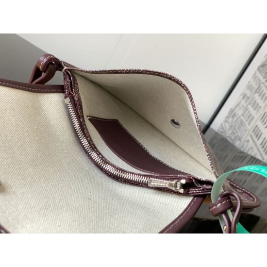 AAAAA Replica Goyard Plumet clutch bag with Bordeaux initials Fake Clone