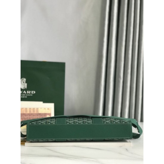AAAAA Replica Goyard Morvan PM Green Document Bags Fake Clone