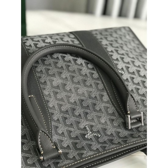 AAAAA Replica Goyard Morvan PM Briefcases Grey Fake Clone