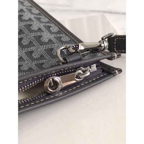 AAAAA Replica Goyard Morvan PM Briefcases Grey Fake Clone