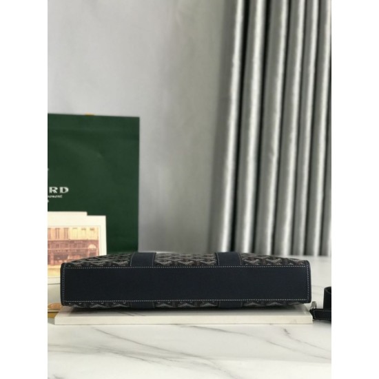 AAAAA Replica Goyard Morvan PM Document Bags Black Fake Clone