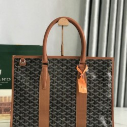 AAAAA Replica Goyard Morvan PM brown document bags Fake Clone