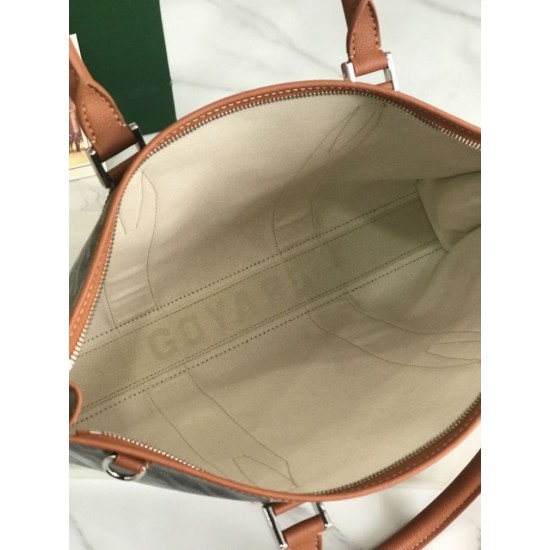 AAAAA Replica Goyard Morvan PM brown document bags Fake Clone