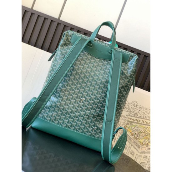AAAAA Replica Goyard Cisalpin Goyardine Backpack Green Fake Clone
