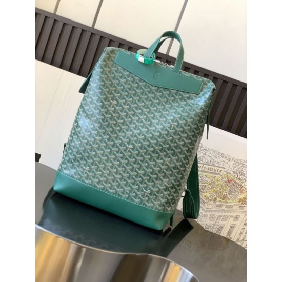 AAAAA Replica Goyard Cisalpin Goyardine Backpack Green Fake Clone