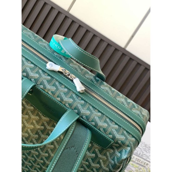 AAAAA Replica Goyard Cisalpin Goyardine Backpack Green Fake Clone