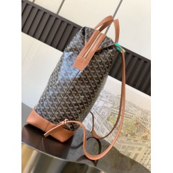 AAAAA Replica Goyard Cisalpin Goyardine Backpack Brown Fake Clone