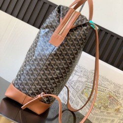 AAAAA Replica Goyard Cisalpin Goyardine Backpack Brown Fake Clone