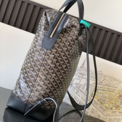 AAAAA Replica Goyard Cisalpin Goyardine Backpack Black Fake Clone