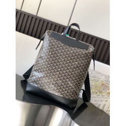 AAAAA Replica Goyard Cisalpin Goyardine Backpack Black Fake Clone