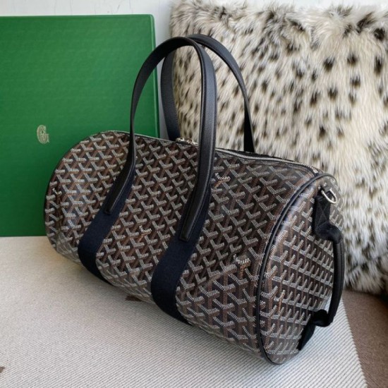 Replica Goyard Barrel 40 Classic Sports Bag Black Knockoff Cheap AAAAA Replica Goyard Barrel 40 Classic Sports Bag Black Fake Clone