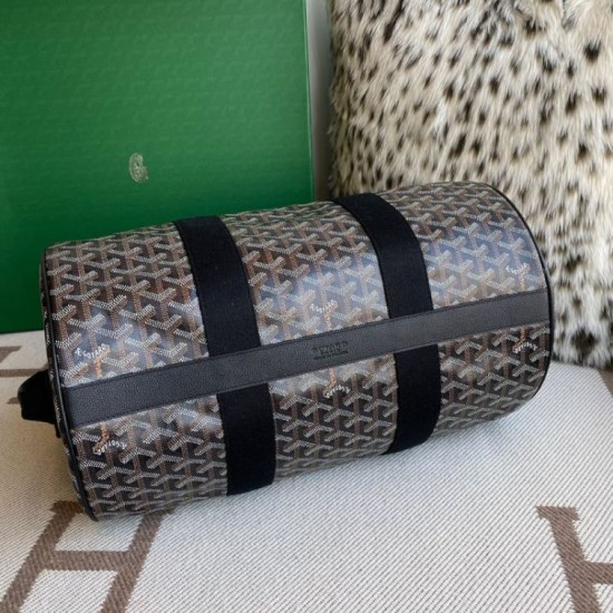 Replica Goyard Barrel 40 Classic Sports Bag Black Knockoff Cheap AAAAA Replica Goyard Barrel 40 Classic Sports Bag Black Fake Clone