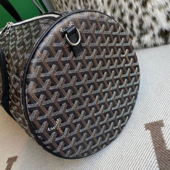 Replica Goyard Barrel 40 Classic Sports Bag Black Knockoff Cheap AAAAA Replica Goyard Barrel 40 Classic Sports Bag Black Fake Clone