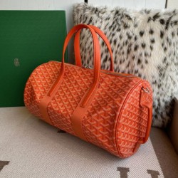 Replica Goyard Barrel 40 Classic Sports Bag Orange Knockoff Cheap AAAAA Replica Goyard Barrel 40 Classic Sports Bag Orange Fake Clone