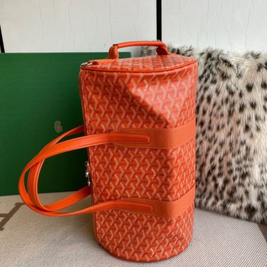 Replica Goyard Barrel 40 Classic Sports Bag Orange Knockoff Cheap AAAAA Replica Goyard Barrel 40 Classic Sports Bag Orange Fake Clone