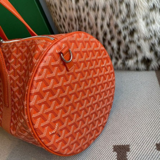 Replica Goyard Barrel 40 Classic Sports Bag Orange Knockoff Cheap AAAAA Replica Goyard Barrel 40 Classic Sports Bag Orange Fake Clone