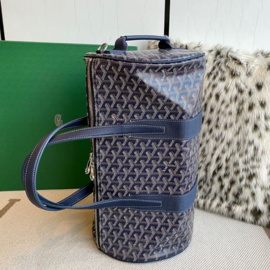 AAAAA Replica Goyard Barrel 40 Classic Sports Bag Black Fake Clone