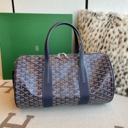 AAAAA Replica Goyard Barrel 40 Classic Sports Bag Black Fake Clone