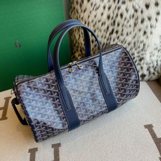 AAAAA Replica Goyard Barrel 40 Classic Sports Bag Black Fake Clone