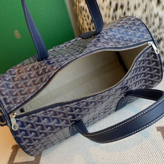 AAAAA Replica Goyard Barrel 40 Classic Sports Bag Black Fake Clone