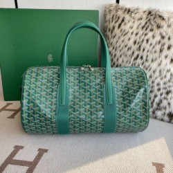 AAAAA Replica Goyard Barrel 40 Classic Sports Bag Green Fake Clone