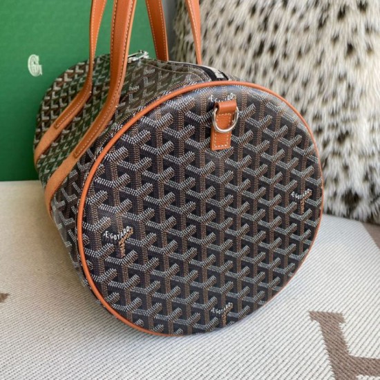 Replica Goyard Barrel 40 Classic Sports Bag Brown Knockoff Cheap AAAAA Replica Goyard Barrel 40 Classic Sports Bag Brown Fake Clone