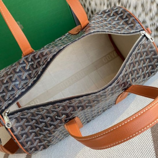 Replica Goyard Barrel 40 Classic Sports Bag Brown Knockoff Cheap AAAAA Replica Goyard Barrel 40 Classic Sports Bag Brown Fake Clone