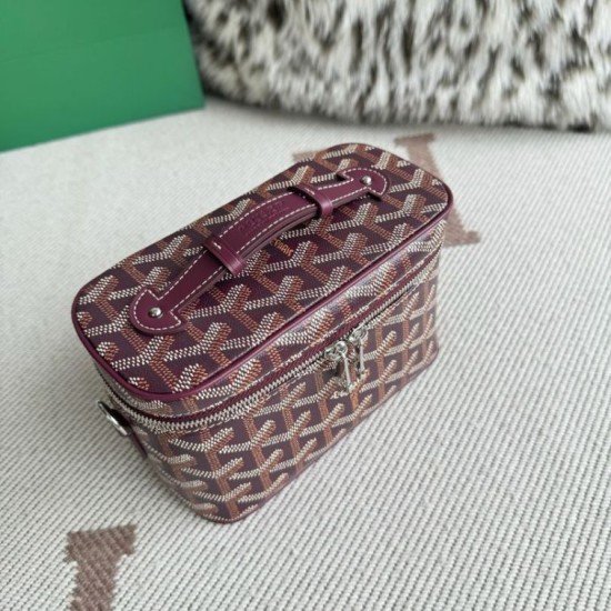 Replica Goyard Nano Muse Vanity Makeup Bag Bordeaux Knockoff Cheap AAAAA Replica Goyard Nano Muse Vanity Makeup Bag Bordeaux Fake Clone