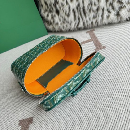 AAAAA Replica Goyard Nano Muse Vanity Makeup Bag Green Fake Clone