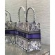 AAAAA Replica Dior Lucky Medium Dior Book Tote White with Dior Night of Dreams Motif Fake Clone