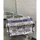AAAAA Replica Dior Lucky Medium Dior Book Tote White with Dior Night of Dreams Motif Fake Clone
