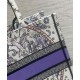 AAAAA Replica Dior Lucky Medium Dior Book Tote White with Dior Night of Dreams Motif Fake Clone