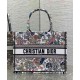 AAAAA Replica Dior Lucky Medium Dior Book Tote White with Dior Night of Dreams Motif Fake Clone