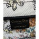 AAAAA Replica Dior Lucky Medium Dior Book Tote White with Dior Night of Dreams Motif Fake Clone